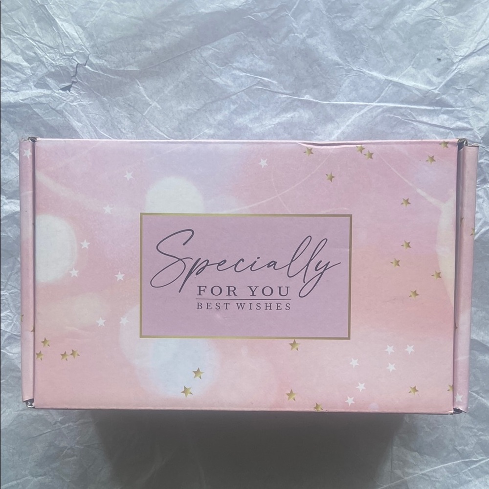 Pink Gift Box with Gold Stars
